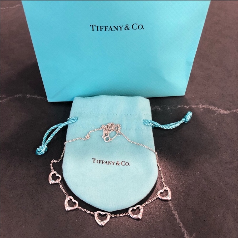 Tiffany & Co. 5 Open Heart Elsa Peretti Necklace